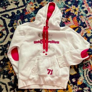 Disney Parks size medium white and pink hoodie
